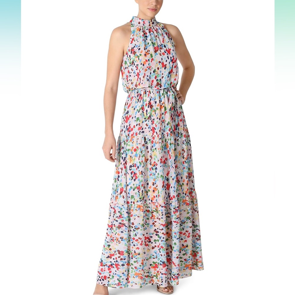 Julia Jordan Halter Colorful Maxi Dress